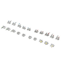 10 Packs Mini Dental Orthodontic Brackets Metal Braces Roth Slot.022 3-4-5 Hooks