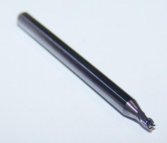 1.60mm (.0630″) Carbide End Mill 4 Flute Stub Kyocera 1820-0630.089