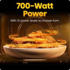 Chefman Countertop Microwave Oven 0.7 Cu. Ft. 700 Watts 10 Power Levels 6