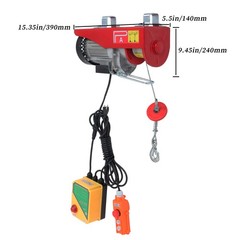 Mini Electric Hoist PA600 1320lbs & Wireless Remote Control 110V Height 40ft/12m