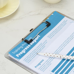 Stainless Steel Clipboard Heavy-Duty Durable Clipboard (Silver, A4)