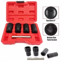 5pc Wheel Lock Removal Kit, Locking Lug Nut Removal Tool – 17MM,19MM, 21MM, 22MM