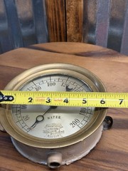 Vintage Crosby L Henry R Worthington Brass Water Pressure Steam Gauge Valve Co