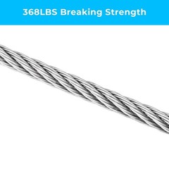 1/16 inch Stainless Steel Wire Cable,100FT,Aircraft Cable Wire Rope Marine Grade