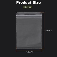 100pcs PVC Jewelry Bags 3 x 4.3 Inch for Jewelry Packaging Transparent