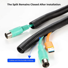 1/2″,3/4″ ,1″ Polyethylene Flexible Split Loom Tubing Harness Wrap Cable Lot