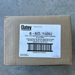 6x Oatey STANDARD MASTER FLASH ROOF VENT/ PIPE FLASHING 1/4IN-5-3/4IN 8x8IN Base