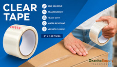 6 Rolls Clear Packing Tape 2″ x 110 Yards Heavy Duty Shipping Tape