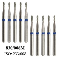 Dental 330 Diamond Bur 830/008M FG Pear Medium Grit Burs High Speed Burr 10Pc/PK