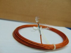 25 feet 24 AWG Shielded Silver Plated Copper polyimide film Kapton Wire Coax SPC