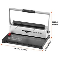 VEVOR Coil Spiral Binding Machine Manual Book Maker 34 Holes Letter Size A4 A5