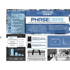 Phasecore Cooling Vest System – 3-Vest Complete with Ice Packs & Carry Bag New