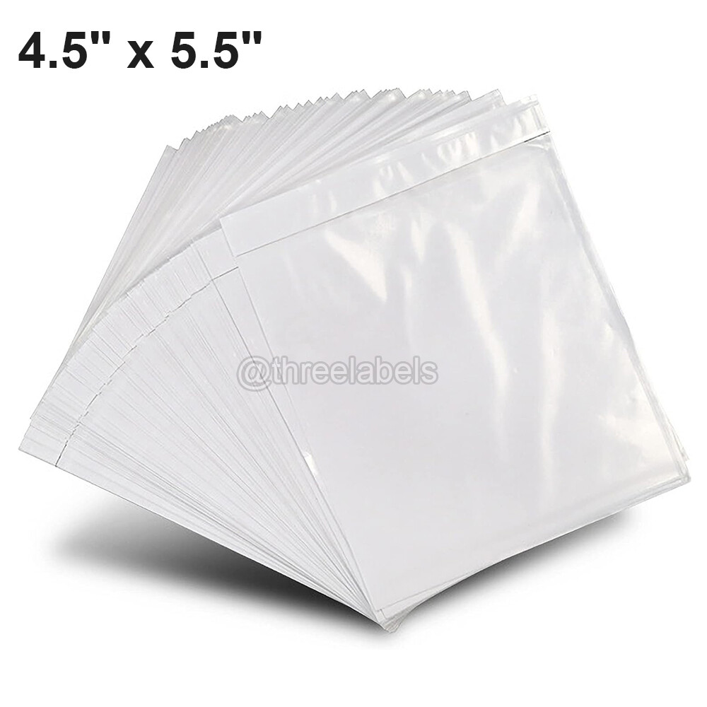 4.5″ x 5.5″ Clear Adhesive Top Loading Packing List/Shipping Label Envelopes US