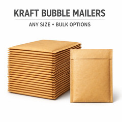 Kraft Bubble Mailers Padded Shipping Envelopes Bulk Any Size Self Seal Bags