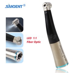 Dental Fiber Optic LED 1:1 Contra Angle Handpiece Inner Water Spray Push Button