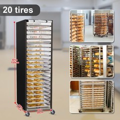 Bun Pan Sheet Rack Cover Bread Speed Rack Cover w/ Zipper Fit 20 Tier / 10 Tier