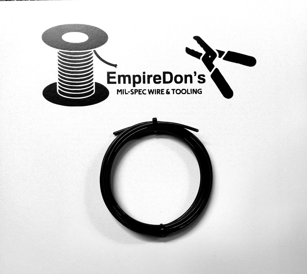 12 AWG, Black, Mil-Spec Wire, M16878/5 (PTFE) Stranded Silver Plated 10 ft.