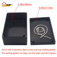 Project Box IP65 Waterproof Junction Box ABS Plastic Black Electrical