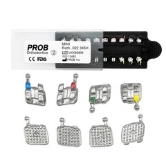 PROB Orthodontic Dental Brackets Braces Mini Standard Roth MBT.022/.018 Hooks