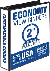 Economy 2 Inch 3 Ring Binder, Made In The Usa, Round Ring Binder, Custom