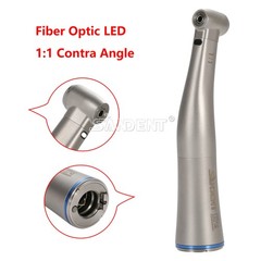 Dental 1:1 Fiber Optic LED Contra Angle Handpiece 4 Spray Push Button fit NSK fo