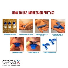 Dental Impression Putty Teeth Mold Kit Large Upper & Lower Impressions Trays