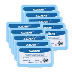 10 Box AZDENT Dental Bondable 1st Molar MBT 0.022 MIM Monoblock Buccal Tubes