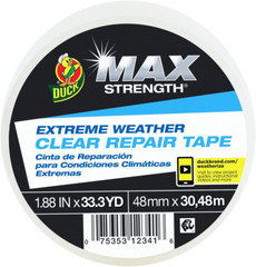 Duck Brand All Weather Indoor/Outdoor Repair Tape, Weatherproofing, Clear & UV R