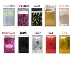 4×8″ Metallic Bubble Mailers Padded Shipping Poly Mailing Envelopes Combo Pack