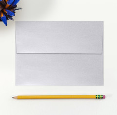 LUXPaper A7 Invitation Envelopes 5.25 x 7.25 80lb Silver Metallic Peel & Stick
