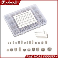 1500PCS Fully Threaded Hex Socket Set Screw Assortment Kit 304 Stainless Steel
