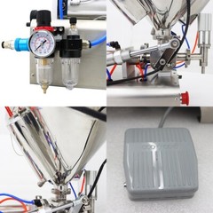100-1000ml Pneumatic Paste Liquid Heating Filling Machine 1 Nozzle Piston Filler