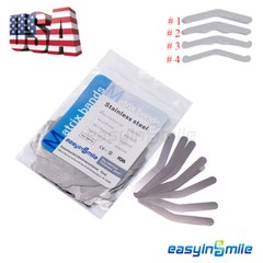 144X EASYINSMILE Dental Tofflemire Stainless Steel Matrix Bands0.015’0.04mm #1-4