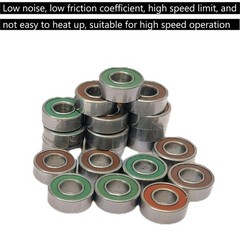 20pcs 5x11x4mm Precision Ball Bearings with Rubber Seals for Smooth Operation