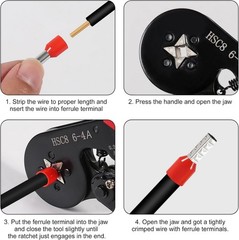 Ferrule Crimping Tool Kit Self-adjustable Wire Crimper Pliers 1200pcs Terminal