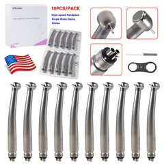 10 PCS Dental High Speed Handpiece Push Button Turbine 4 Hole NSK Pana Max Style