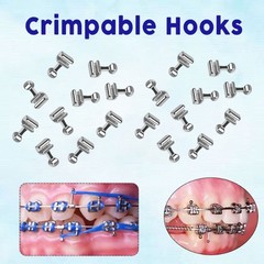Dental Orthodontic Crimpable Hook Long/Medium/Short Stainless Steel 10pcs/pack