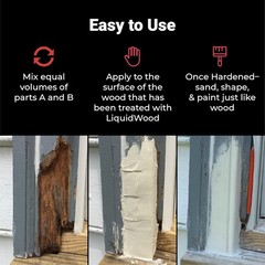 WoodEpox Kit – 12 oz – 2-Part Structural Epoxy Adhesive Filler – Wood Putty