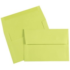 Jam Paper A7 Colored Invitation Envelopes – 5 1/4 X 7 1/4 – Ultra Lime Green –