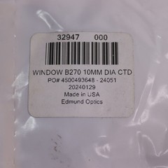 EO Edmund Protective Window Uncoated 10mm Diameter 32947