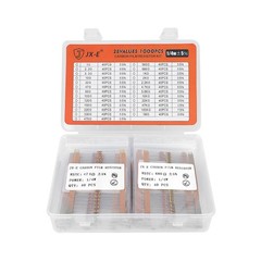 JX-E Resistors Assortment Kit, 1000 Pcs 25 Values 1 Ohm to 1M 1/4W…