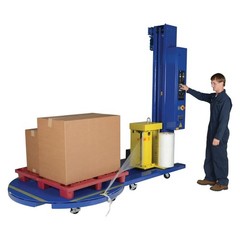 1 Roll Opaque Blue Machine Length Hand Stretch Wrap 20 in x 5000 ft x 63 Ga