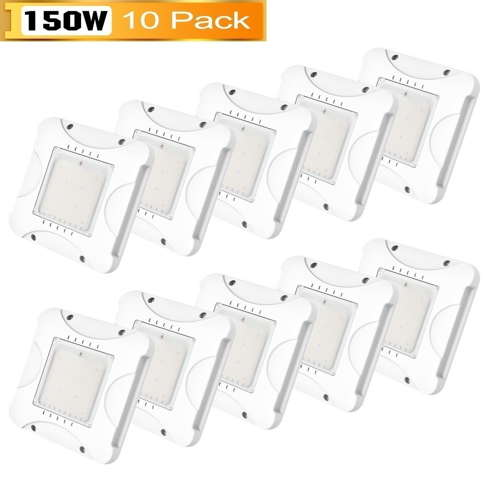 10PCS 150W LED Gas Station Canopy Lights Commercial Garage Gym Lamp 4500K-5700K