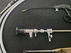R. Wolf Browlift 8801.061 w/ Scope 30°x4mm & Curved Grasper, Light Cable (Great)