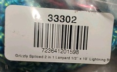 Ropelogic Grizzly Spliced 2-in-1 Lanyard 1/2″ x 10ft Lightning Blue (33302)