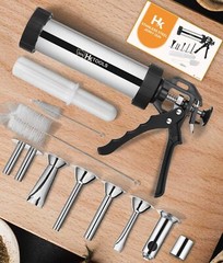 Meatball Maker Jerky Gun Kits 2.5 LB Stainless Steel Sausage Stuffer Waterproof