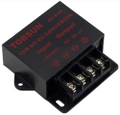 NEW- TOBSUN DC to DC Voltage Step Down Converter 12/24 to 5V 3A 15W. (#4)