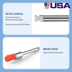 100pcs de cepillos de pulido de nailon dental Copas profilácticas RA tipo plano