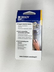 Brady BMP21 Label Cartridge White Vinyl 3/4″ x 21 ft B595 #142797 19.1 x 6.4 mm