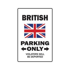 PARKING FOR BRITISH ONLY Sign Or Decals united kingdom flag national pride love